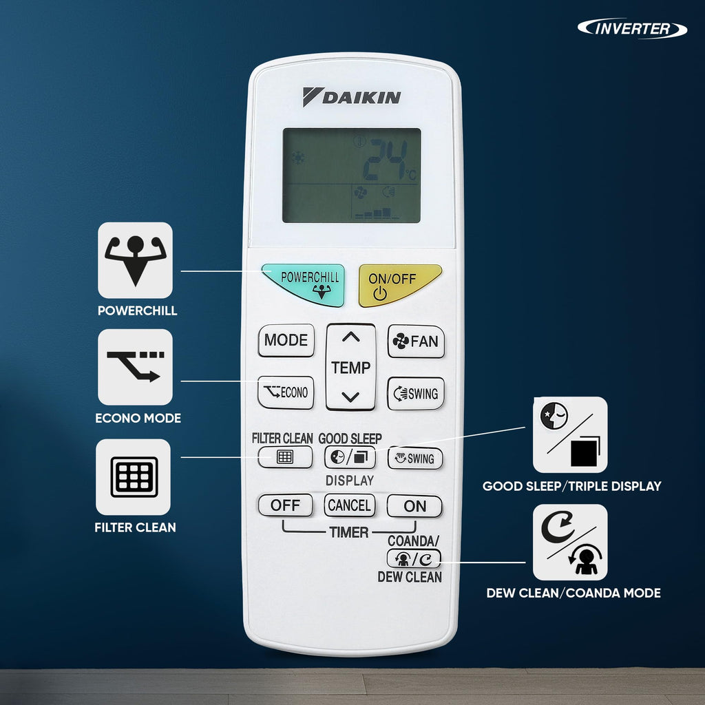 Daikin 1.5 Ton 3 Star, New Star rated, Inverter Split AC (Copper, PM2.5 Filter, MTKL50XV16, White)