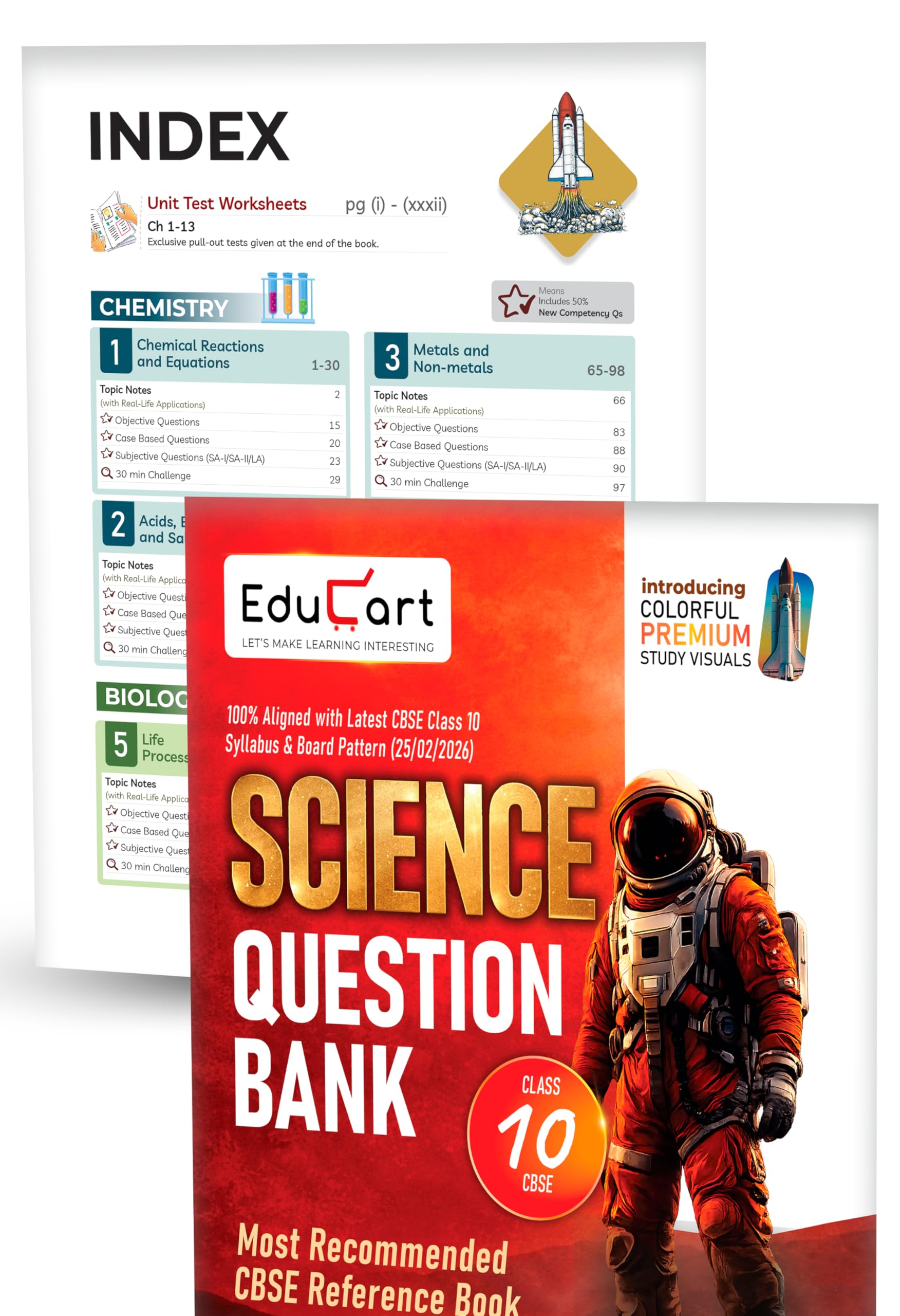 Educart CBSE Question Bank Class 10 Bundle - Science, Mathematics, Social Science and English 2026-27