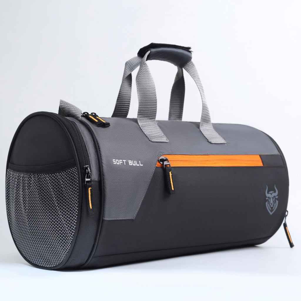 Soft Bull Gym Bag for Men 29L with Shoe Compartment | Gym Bags for Man Waterproof Duffle Bag | Sports Travel Bag for Men & Women | Gym Duffle Bag for Men for Workout, Travel, Sports Black