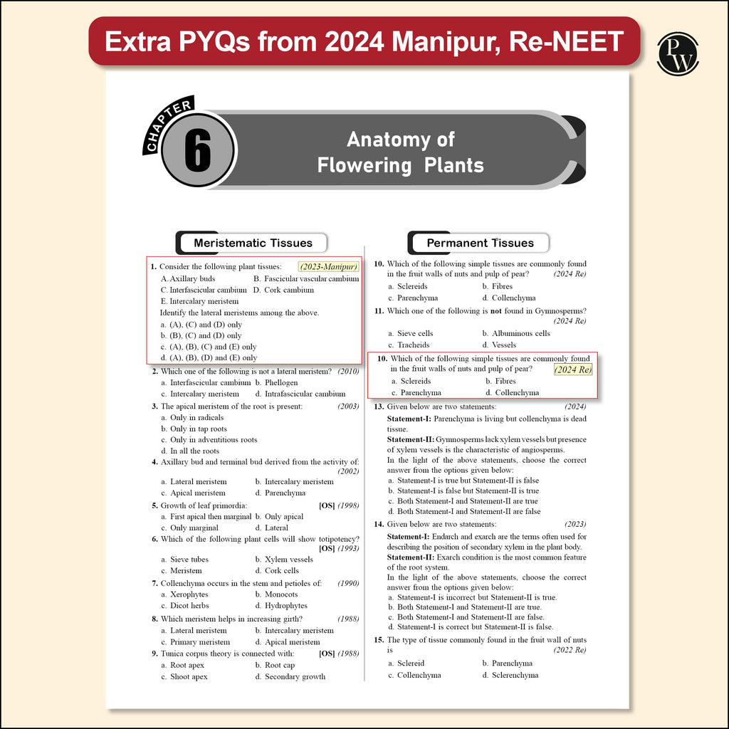 PW 38 Years NEET Previous Year Solved Question Papers Physics, Chemistry and Biology PYQ Combo Set of 3 Books (2025 - 1988) Chapterwise Topicwise Solutions For NEET Exam 2026 [Paperback] PW