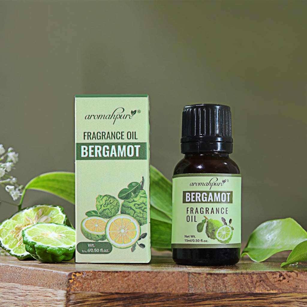 Aromahpure Fragrance Oil | 15 ml | Bergamot Aroma Oil for Home Fragrance | Best for Aromatherapy | Helps in Meditation | Used in Diffusers, Candles, Air Fresheners, Soap, IFRA Certified