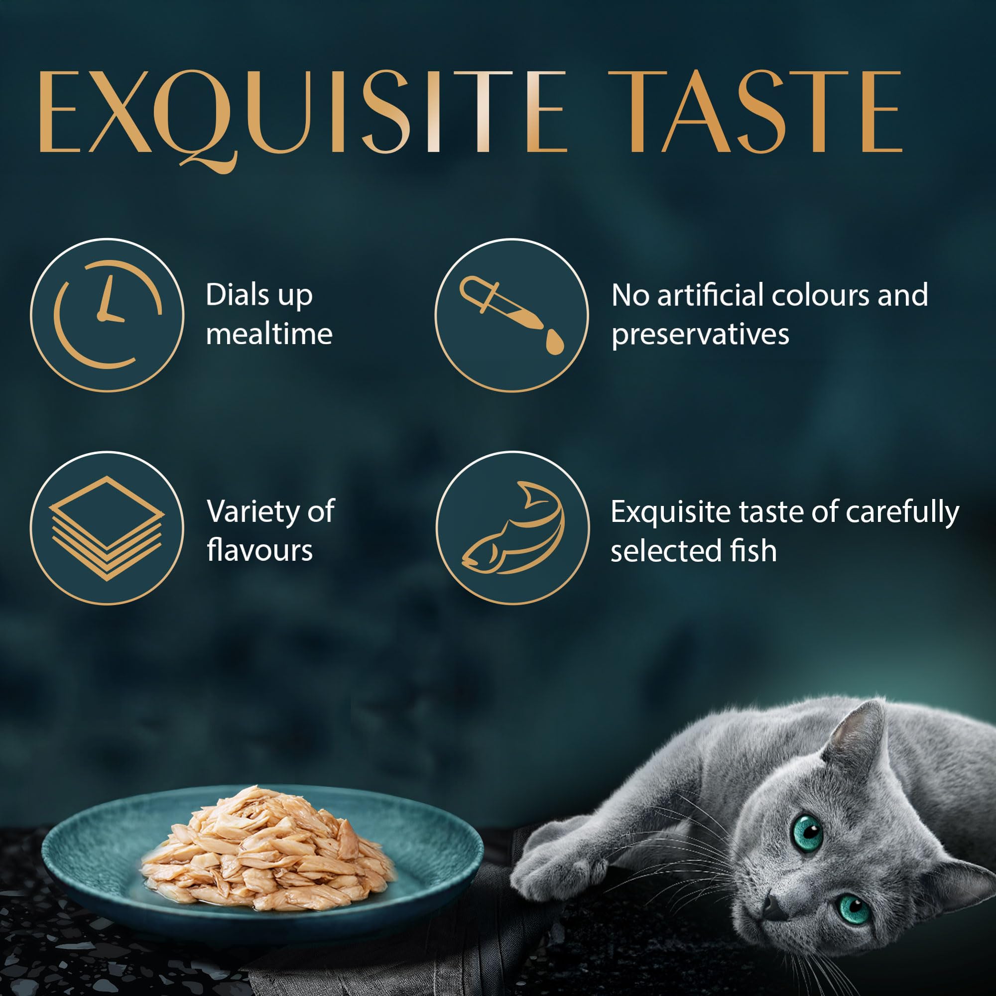 Sheba Rich Premium Adult (1+ Years) Wet Cat Food, Maguro & Bream Flavour, 35 g Pouch (Pack of 12), High-moisture wet food for healthy hydration