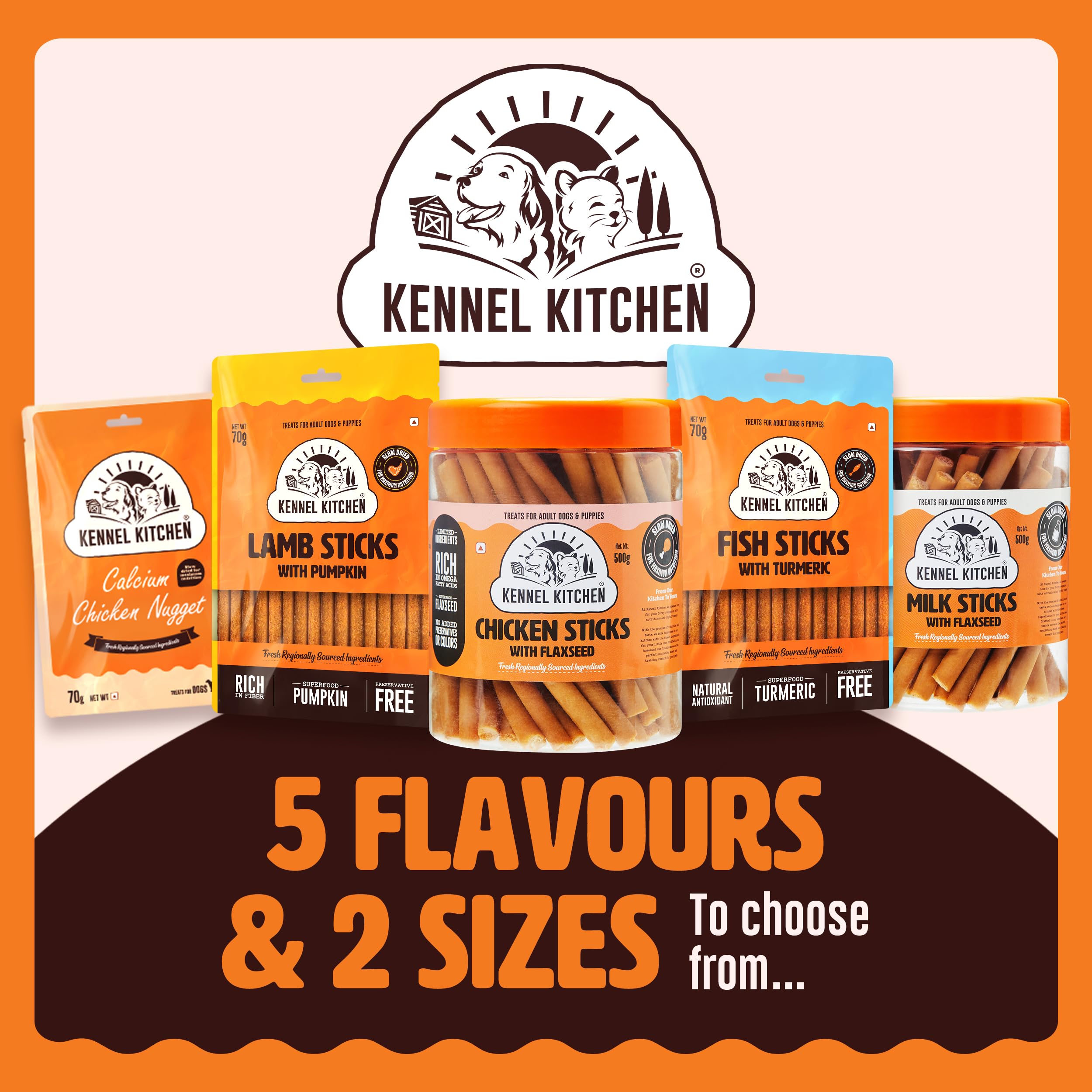 Kennel Kitchen All Life Stages Soft Baked Chicken Stick Treats for Dogs, 100g (Pack of 1)