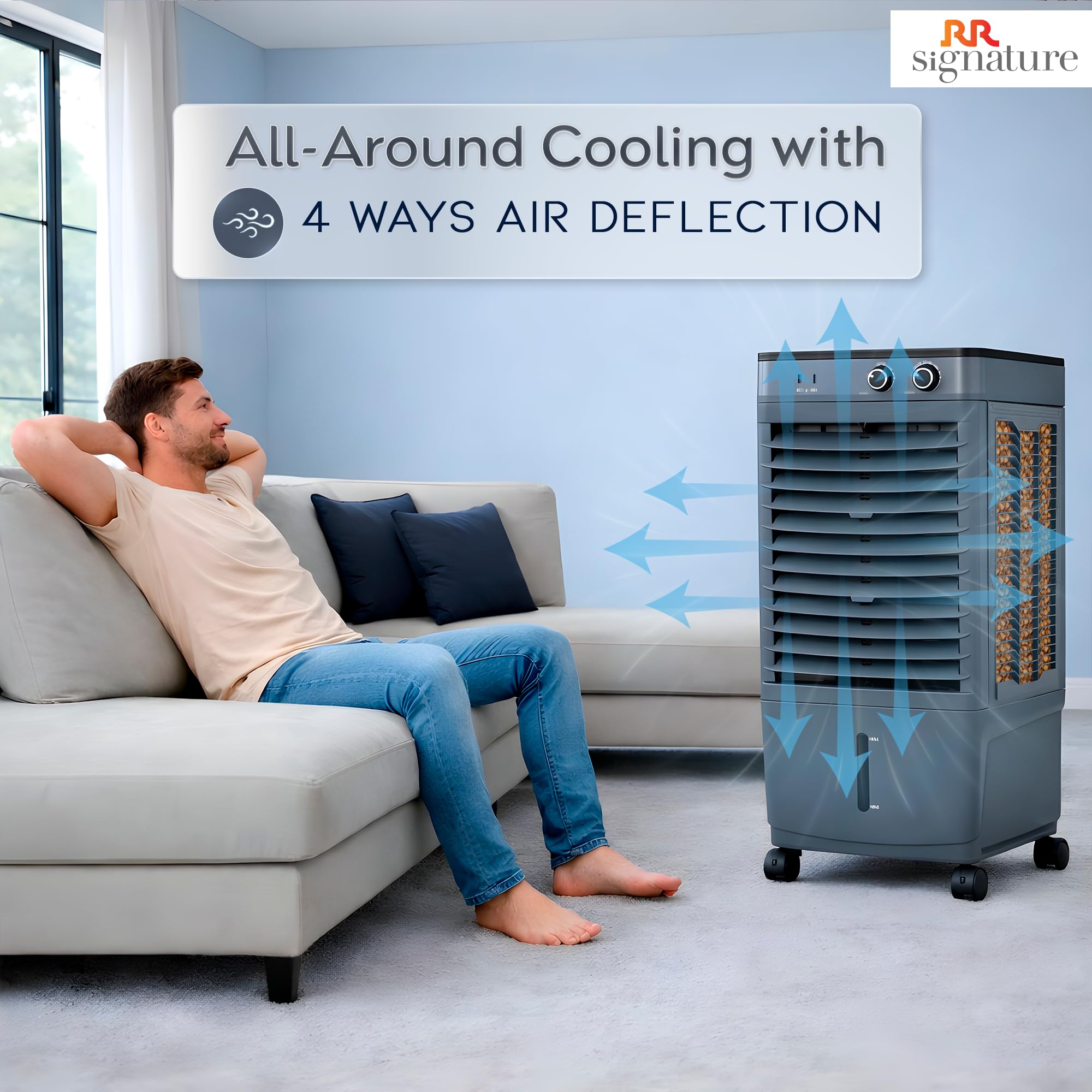 RR Signature WINCHILL CH Personal Air Cooler 50 LTR 【Dark Grey】