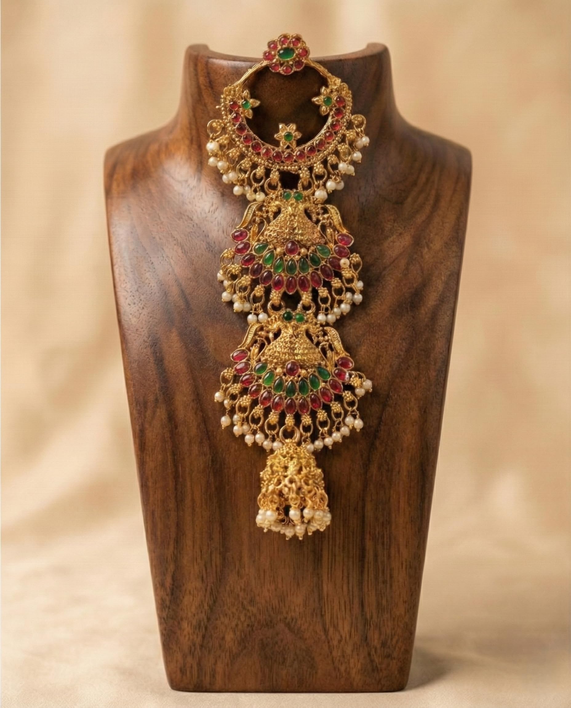 Diksha Collection Lakshmi Hair Pins Gold Plated Laxmi Design Bridal Jadai Billai Wedding Hair Braid Accessories Hair Choti South Indian Traditional Hairpins Bridal Bharatanatyam Hair Accessories Pack of 1 for Girls/women | Jada Billai Lakshami Choti