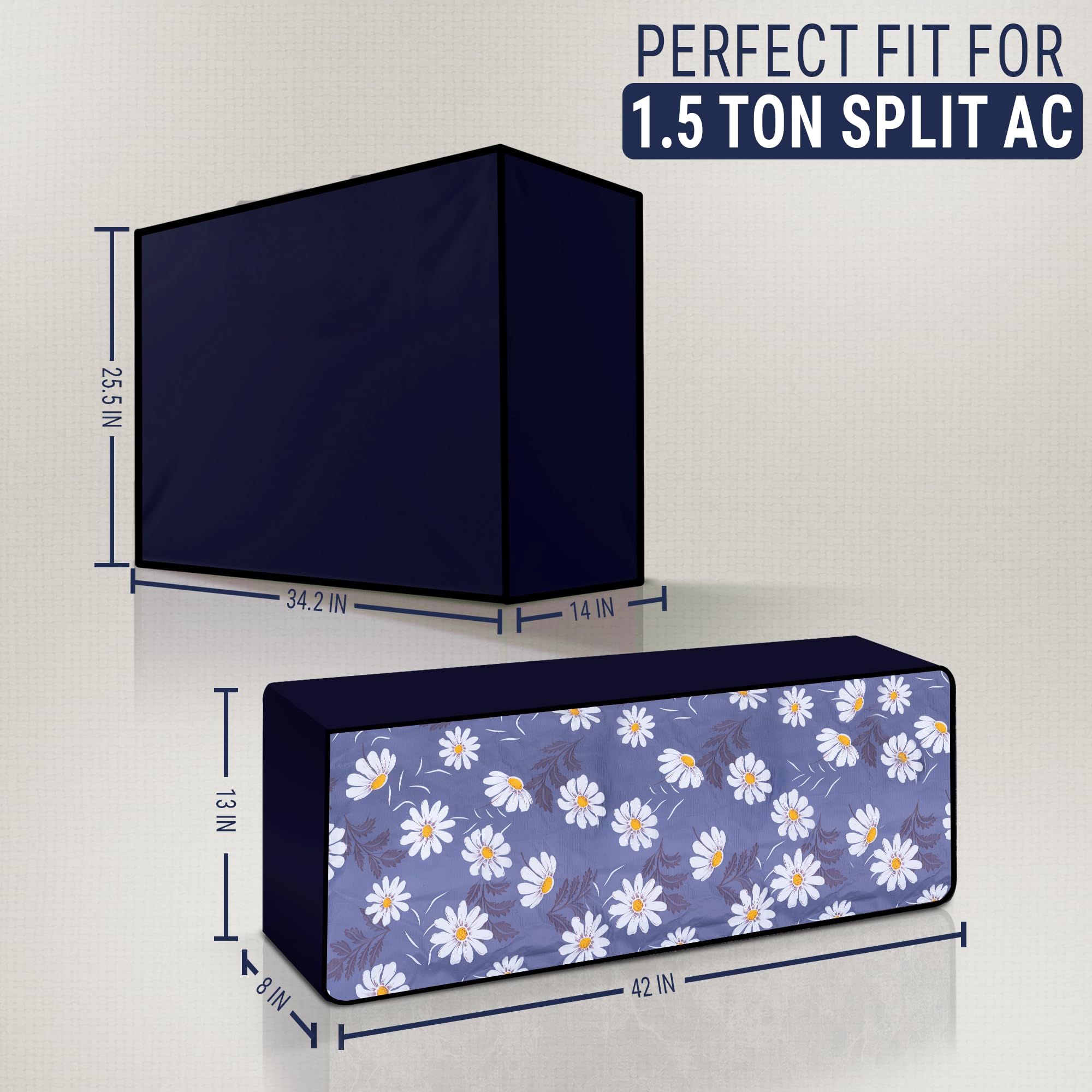 Robustt 1.5 Ton Split AC Cover for Indoor and Outdoor Unit | Waterproof & Dustproof AC Covers with Sun Exposure and Rust Protection
