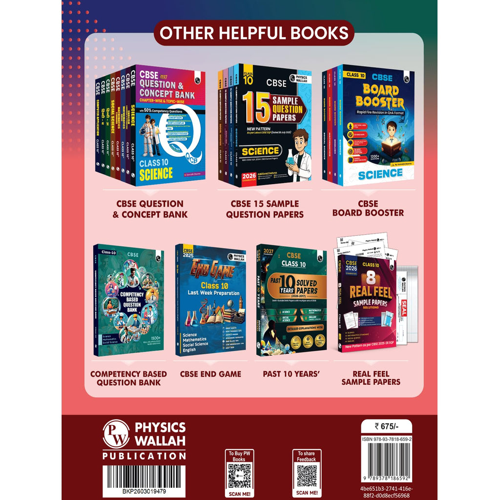 PW CBSE Question & Concept Bank (QCB) Class 10 Maths (Standard) Chapter-wise and Topic-wise Solved Questions By Ritik Mishra For 2027 Board Exams with 50% Competency Based Question