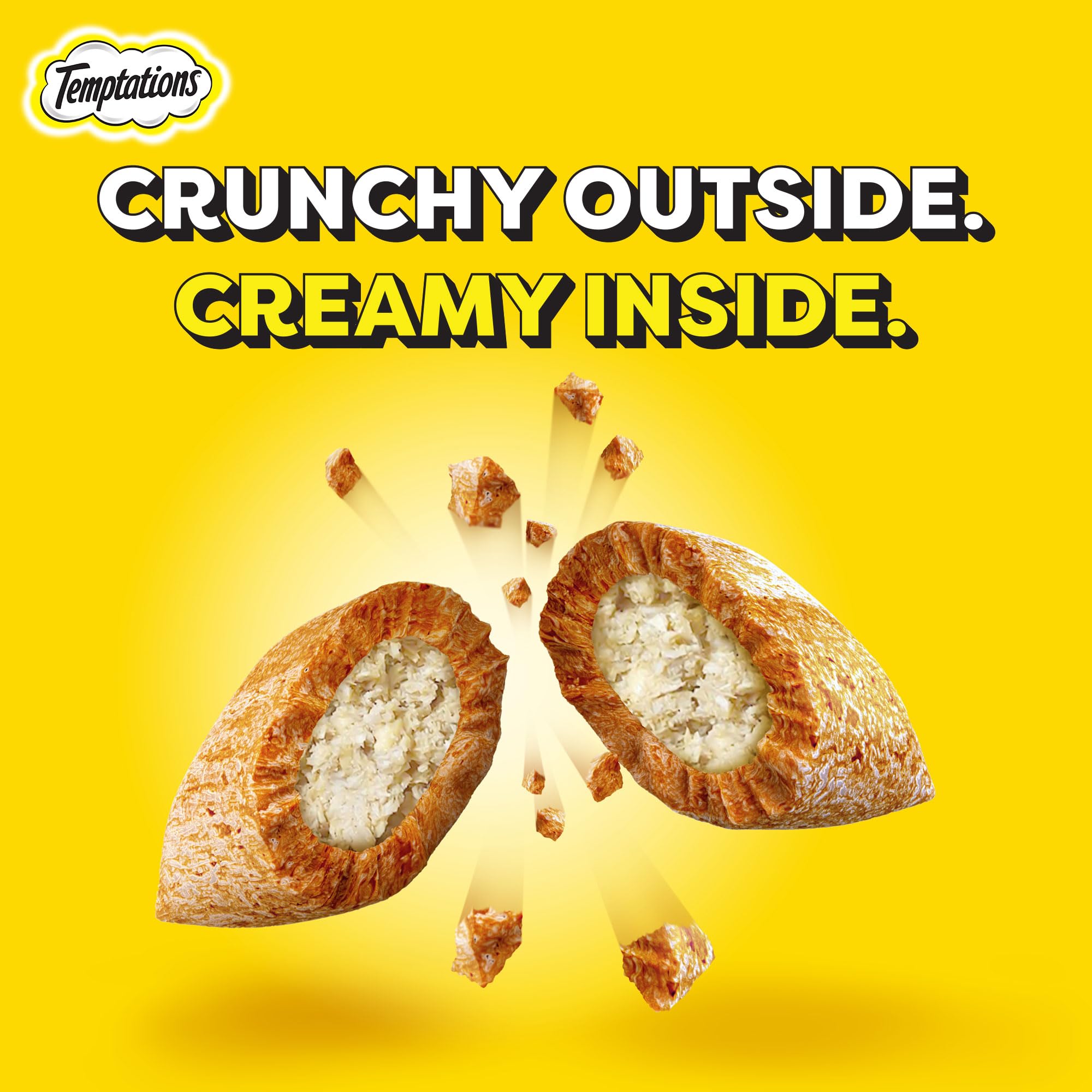 Temptations Crunchy Cat Treats, Seafood Medley Flavour, 85 g, Goodness of Protein, Vitamins & Minerals, Soft Inside Crunchy Outside, Adult, Chunk