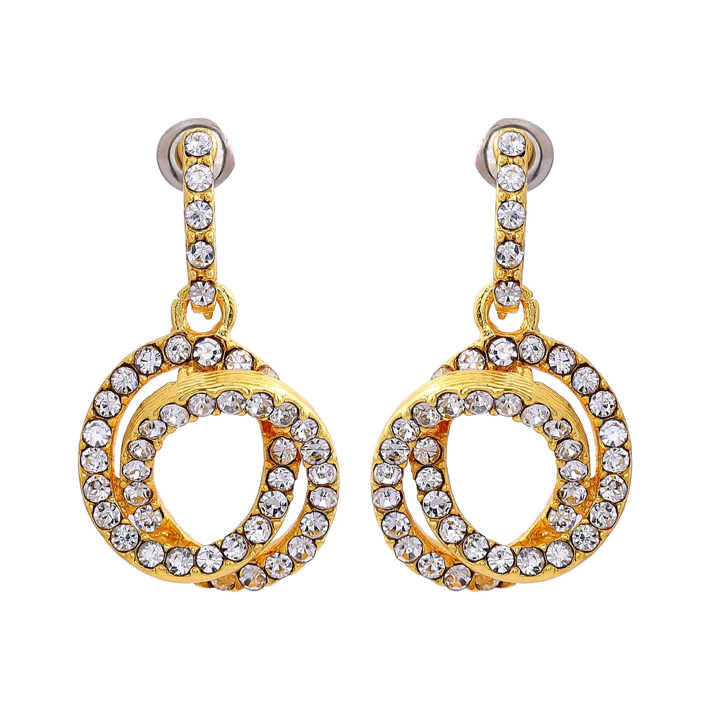 Estele Women's Gehena - Gold Tone Hoola Hoop Dangle Earrings