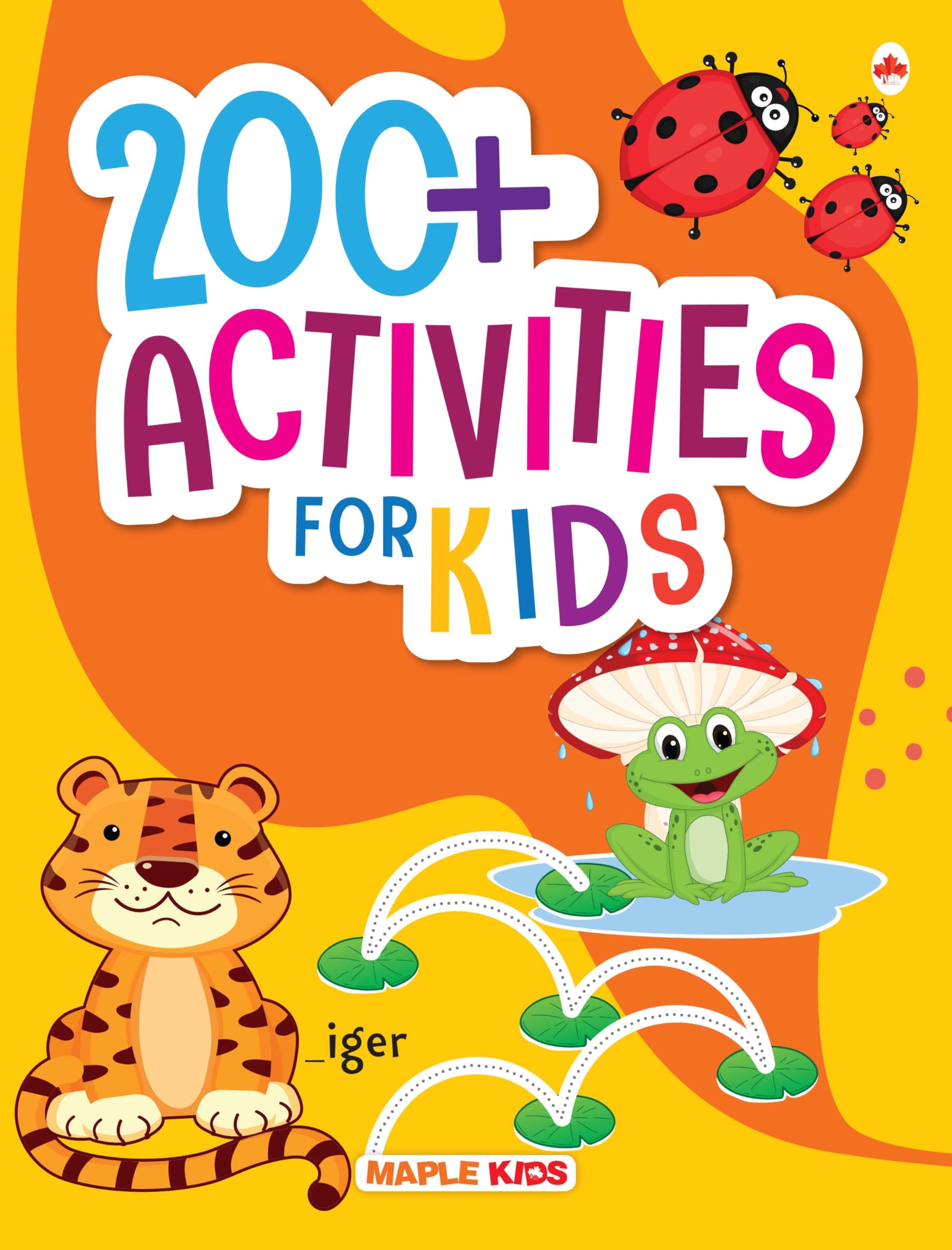 Brain Activity Book for Kids - 200+ Activities - Kids Activity Book - Early Learning - Activities for Children - Maths, English, Mazes, Spot the Differences, Word Search