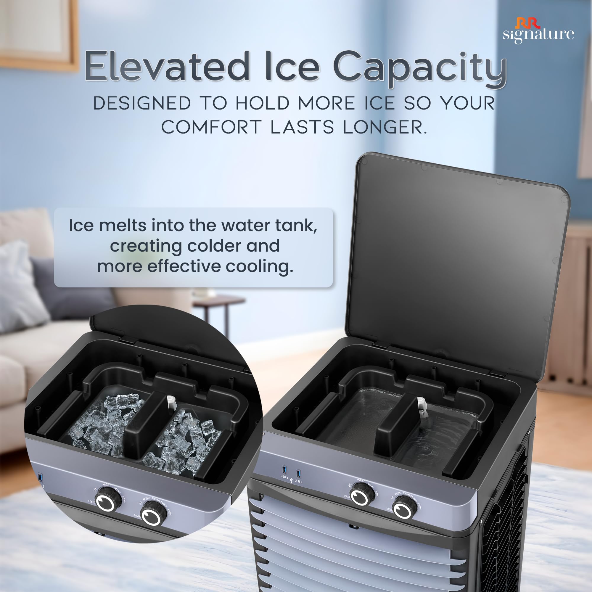 RR Signature WINCHILL CH Personal Air Cooler 50 LTR 【Dark Grey】