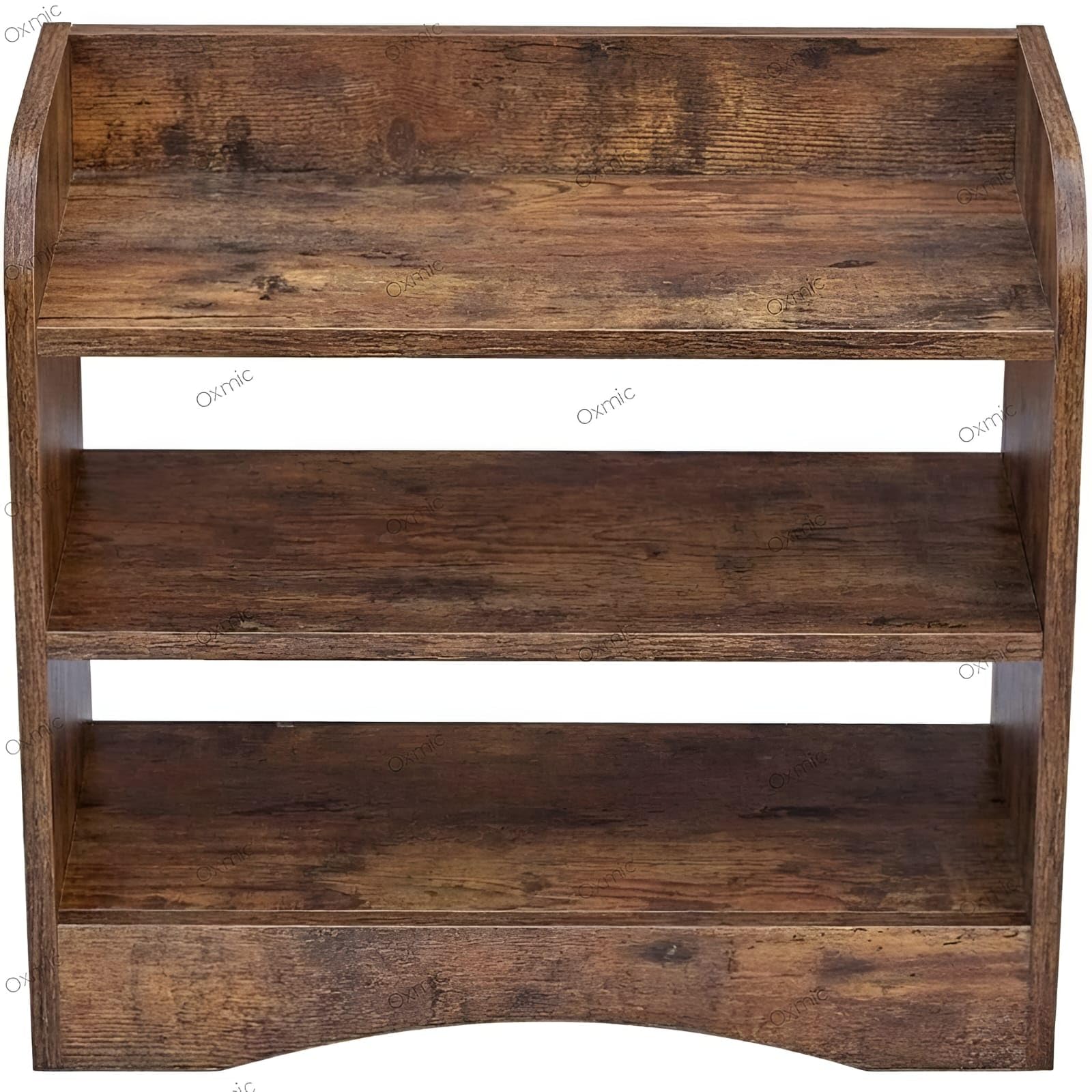 Shoper cart Side Tables for Bedroom, Bed Side Tables for Bed Room, Wooden End Table with Open Shelves, Bedside Table with Storage, Natural Wood Finish (Rustic)