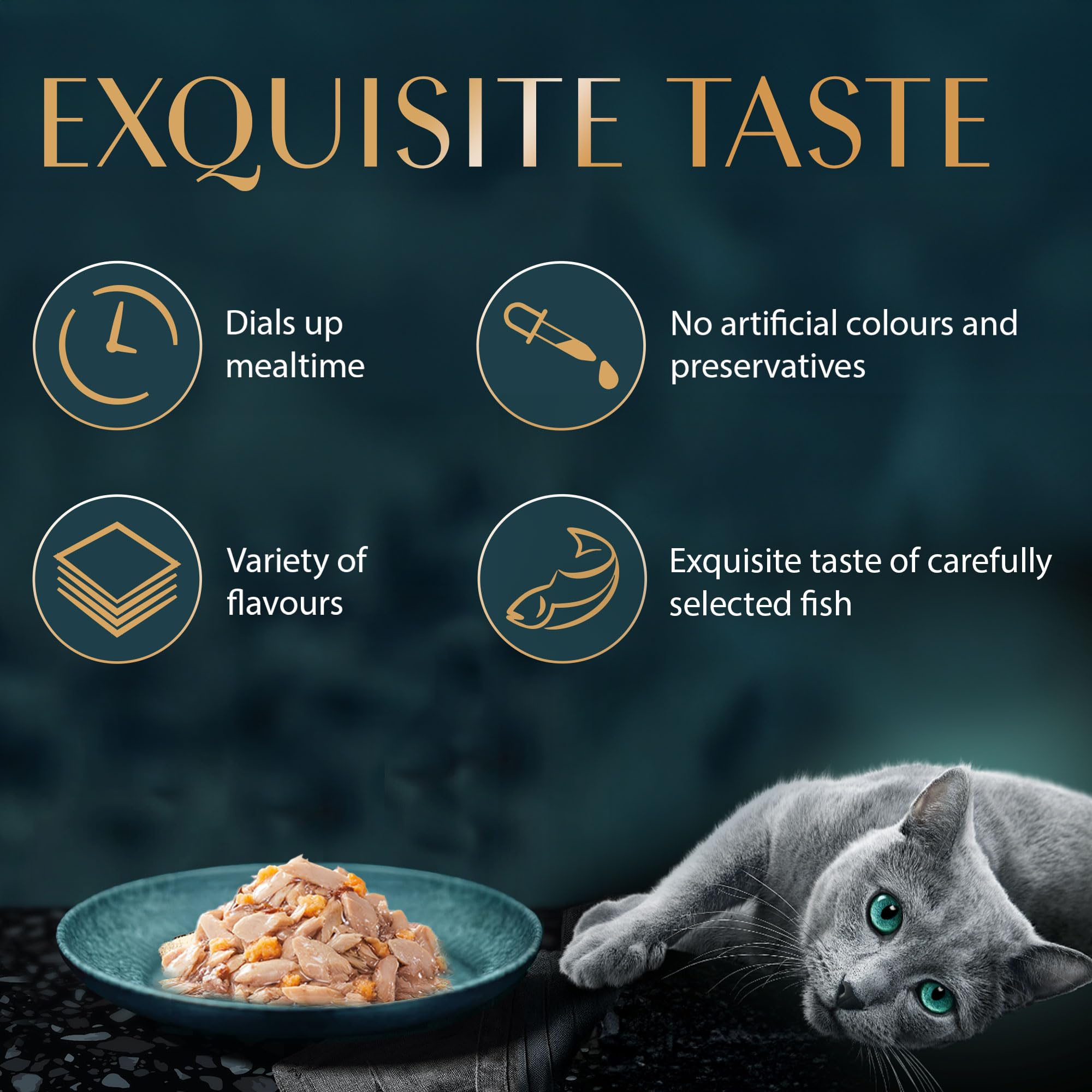 Sheba Rich Premium Adult (1+ Years) Wet Cat Food, Skipjack & Salmon Flavour, 35 g Pouch (Pack of 12), High-moisture wet food for healthy hydration