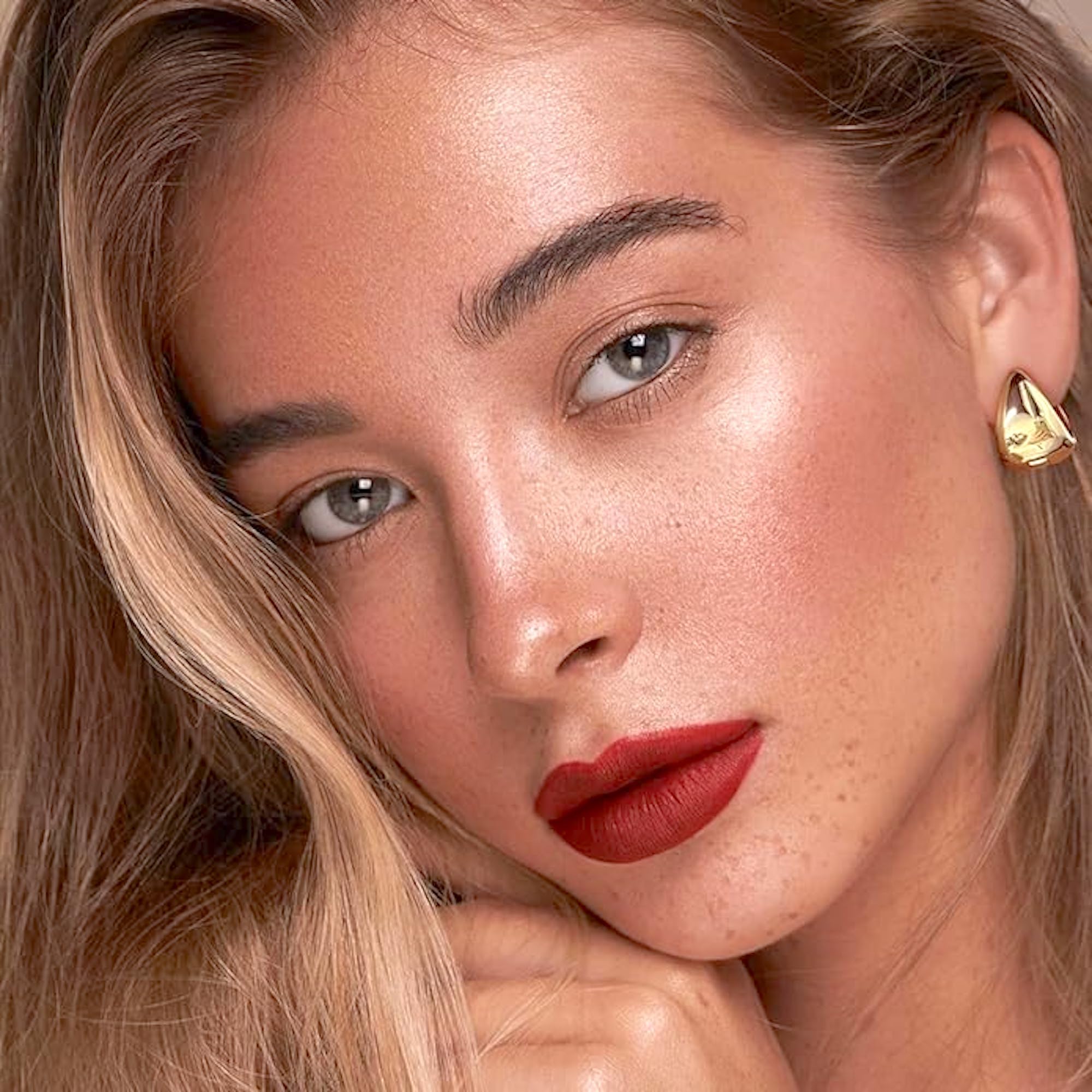 Salve Gold Earrings for Women – Dainty, Chunky, Huggie & Bow Styles | Valentine's Gift for Girlfriend | Anti-Tarnish Hypoallergenic Hoop & Stud Earrings | Aesthetic Fashion Jewelry for Girls & Women (Huggie Dome)