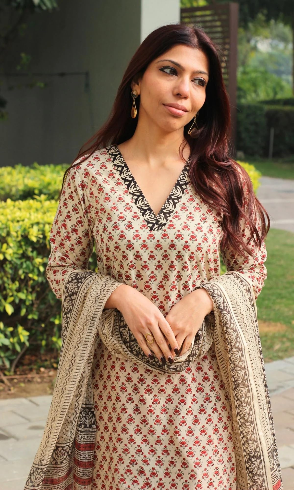 LookMark Women’s White Viscose Rayon Kurta Set with Dupatta, Traditional Ethnic Wear-AZ-LM_OG1-KS2276-White-M