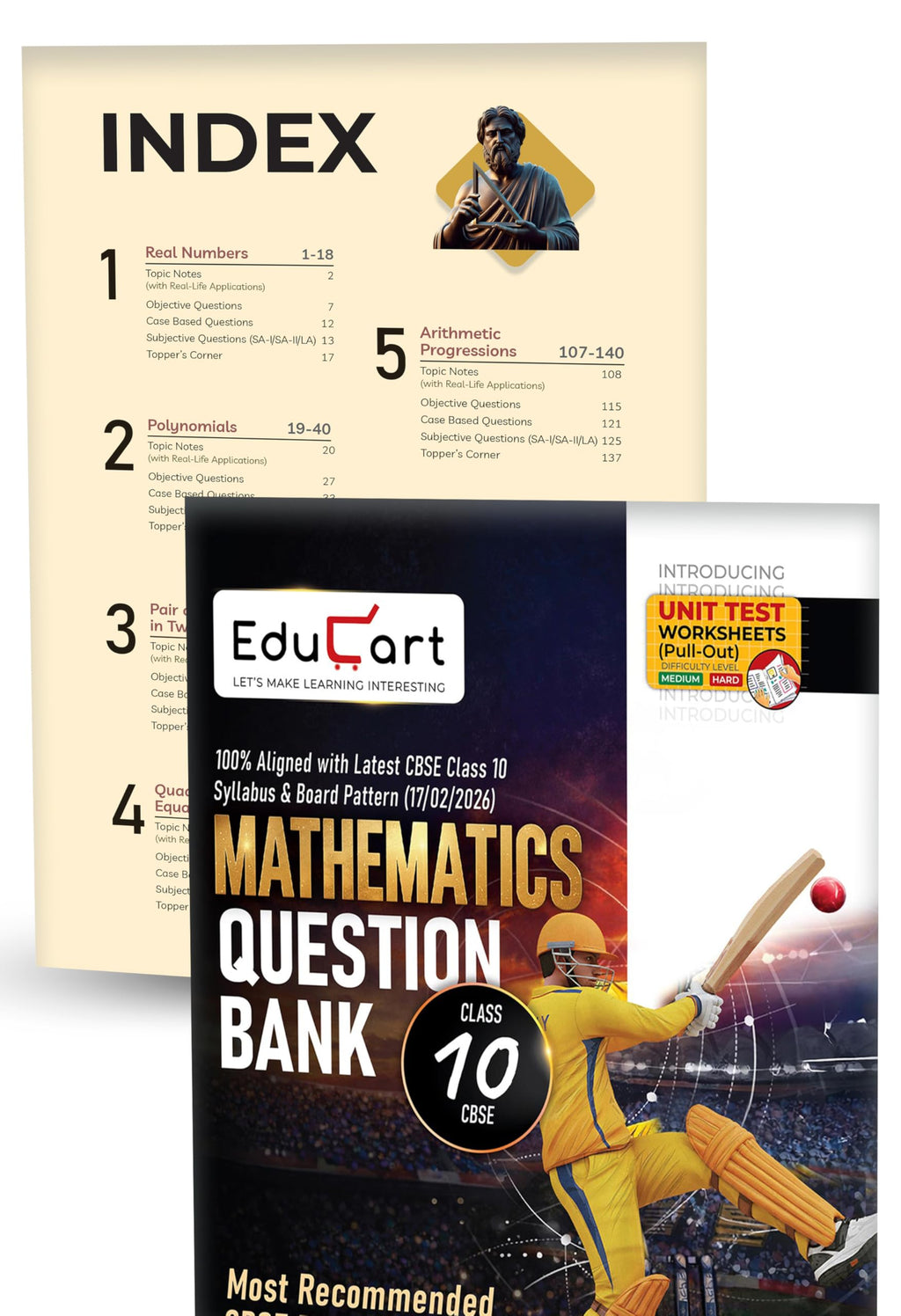 Educart CBSE Question Bank Class 10 Bundle - Science, Mathematics, Social Science and English 2026-27
