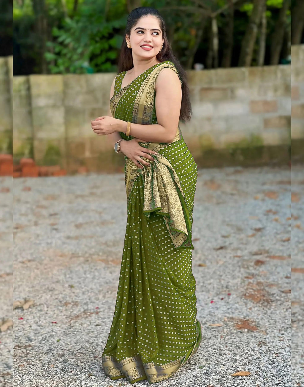 Shasmi Women's Mehndi Banarasi Pure Kanjivaram Silk Saree Soft new ladies Design Wear Pattu Sarees Latest 2026 Cotton Party Sari collections With Blouse Piece for Wedding sadi (PARI-236-MEHNDI)