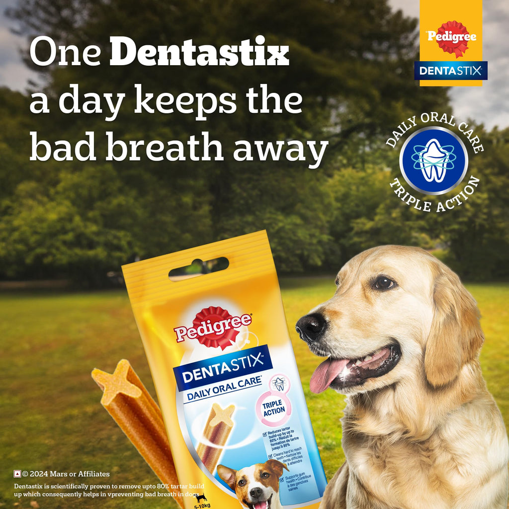 Pedigree Dentastix Oral Care Dog Treat, Adult Medium Breed (10-25 kg), 720 g, Recommended by Vets, Supports Gum Health, Reduces Risk of Gum diseases