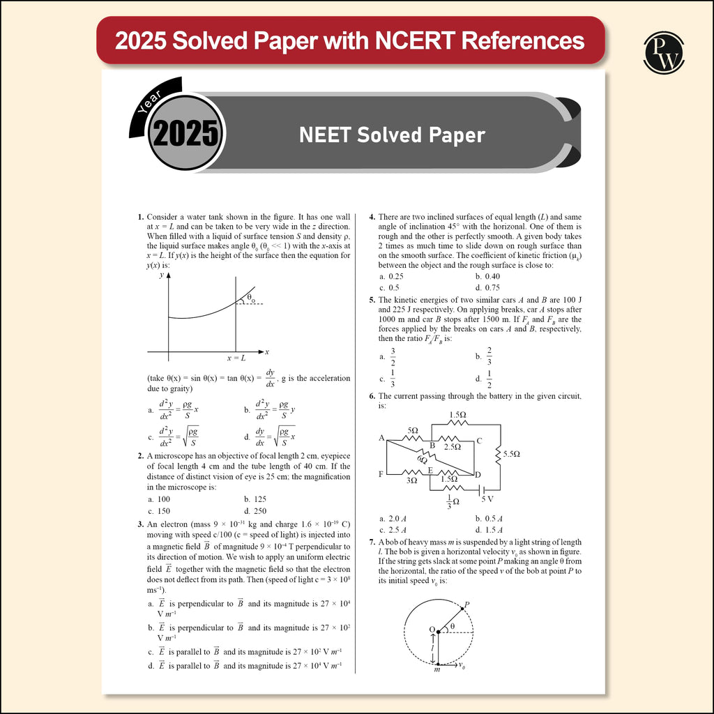PW 38 Years NEET Previous Year Solved Question Papers Physics, Chemistry and Biology PYQ Combo Set of 3 Books (2025 - 1988) Chapterwise Topicwise Solutions For NEET Exam 2026 [Paperback] PW