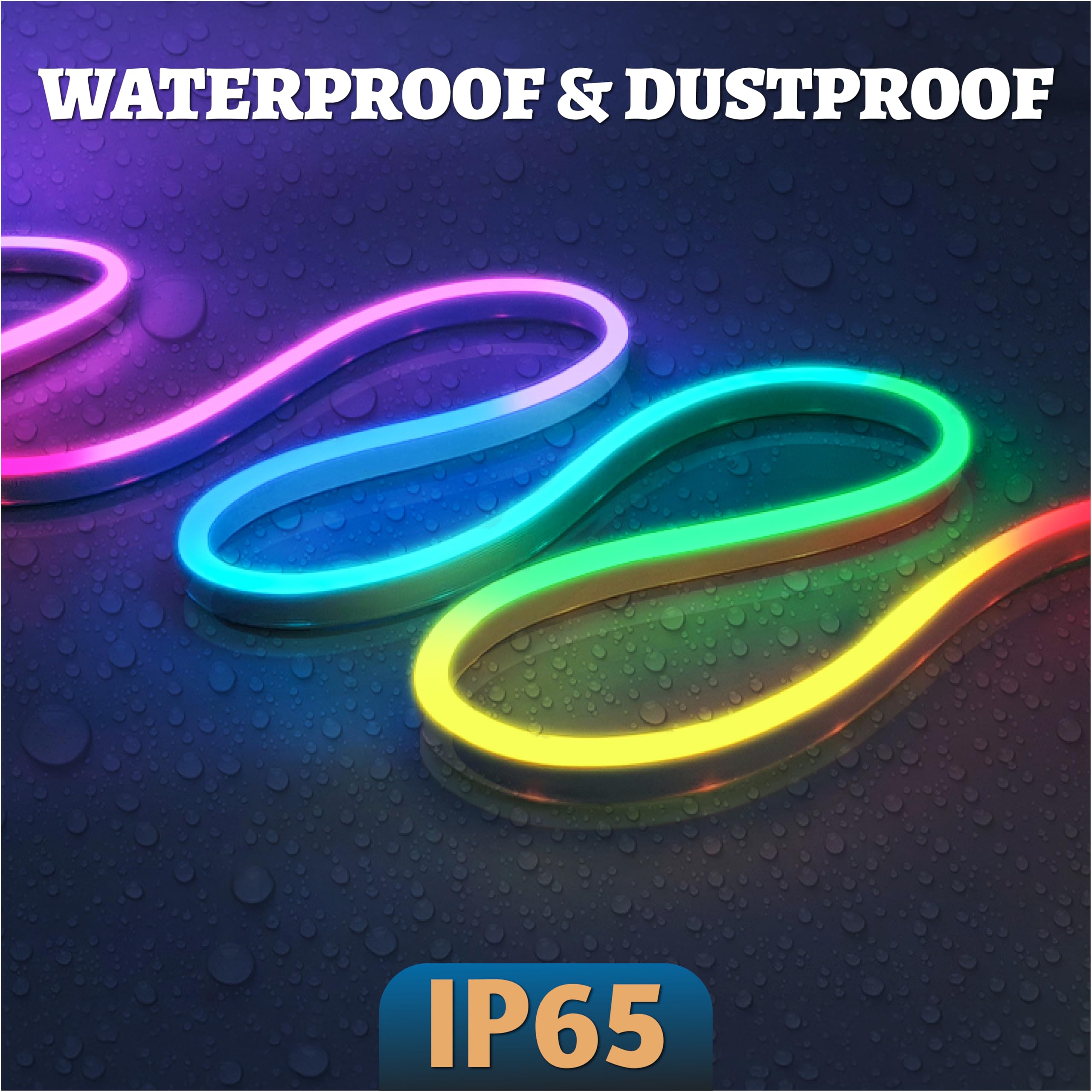 Forus 5M Smart RGB Neon LED Strip Light with App & Remote, Music Sync Rope Light, 16M Colors, RGB IC Strip Lights for Room, Gaming, TV Backlight, Party & Home Decoration, Diwali Decor| 3M Warranty-1Pc