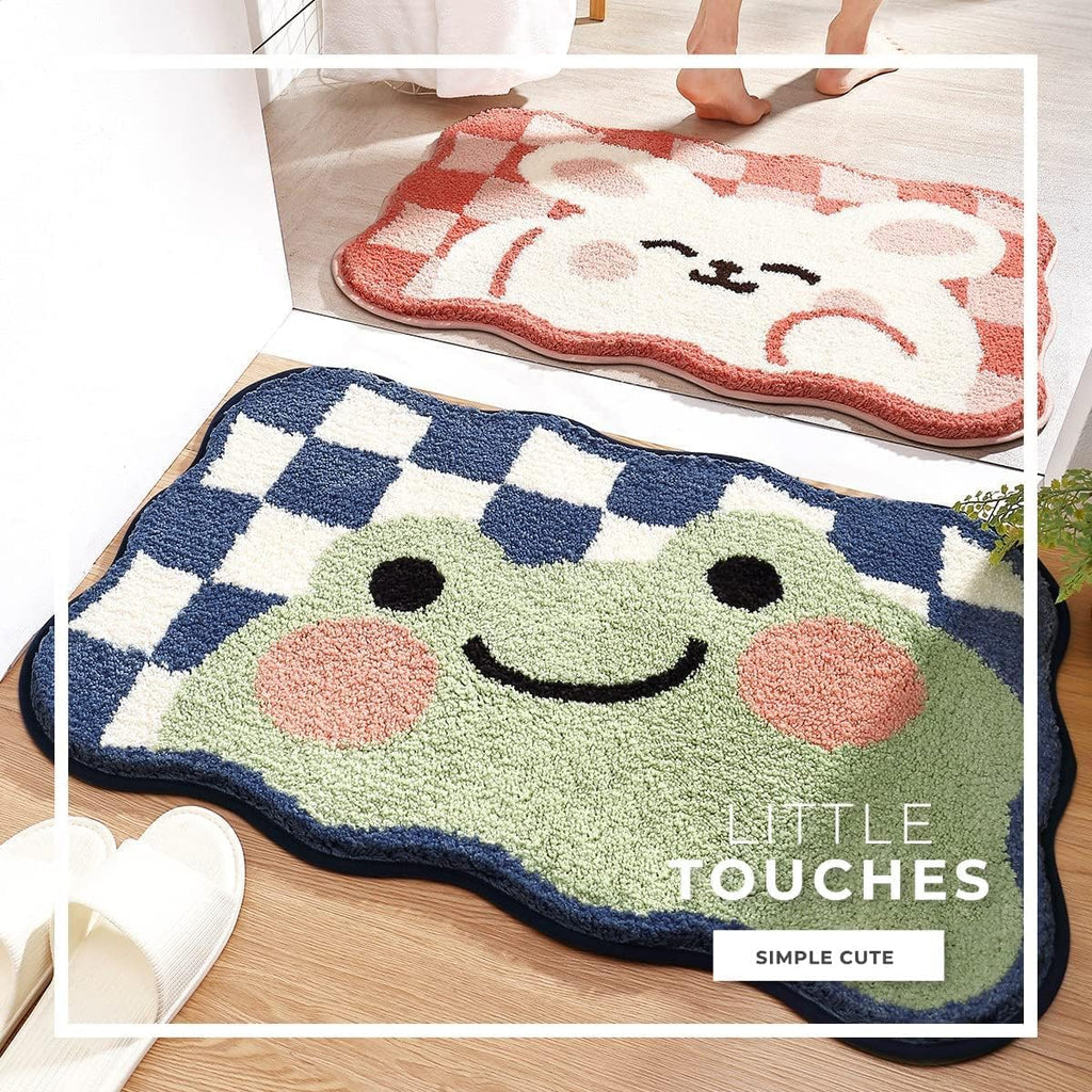 Roseate Frog Super Soft Anti Skid (40x60 cm) Super Absorbent Mats Microfibre 2000 GSM Door Mats for Home/Bathroom/Bedroom/Kitchen/Floor Mat (Pack of 1)