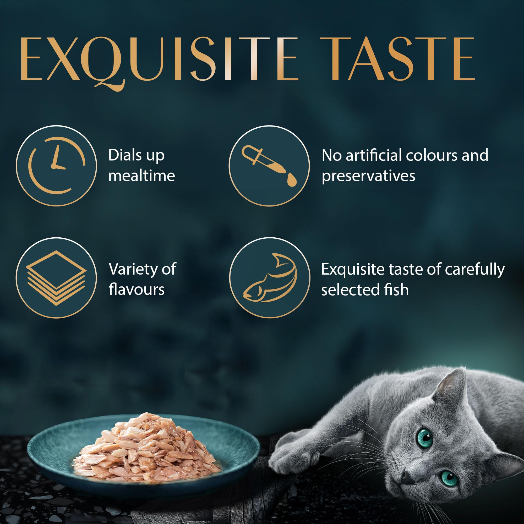Sheba Rich Premium Adult (1+ Years) Wet Cat Food, Fish with Sasami Flavour, 35 g Pouch (Pack of 12), High-moisture wet food for healthy hydration