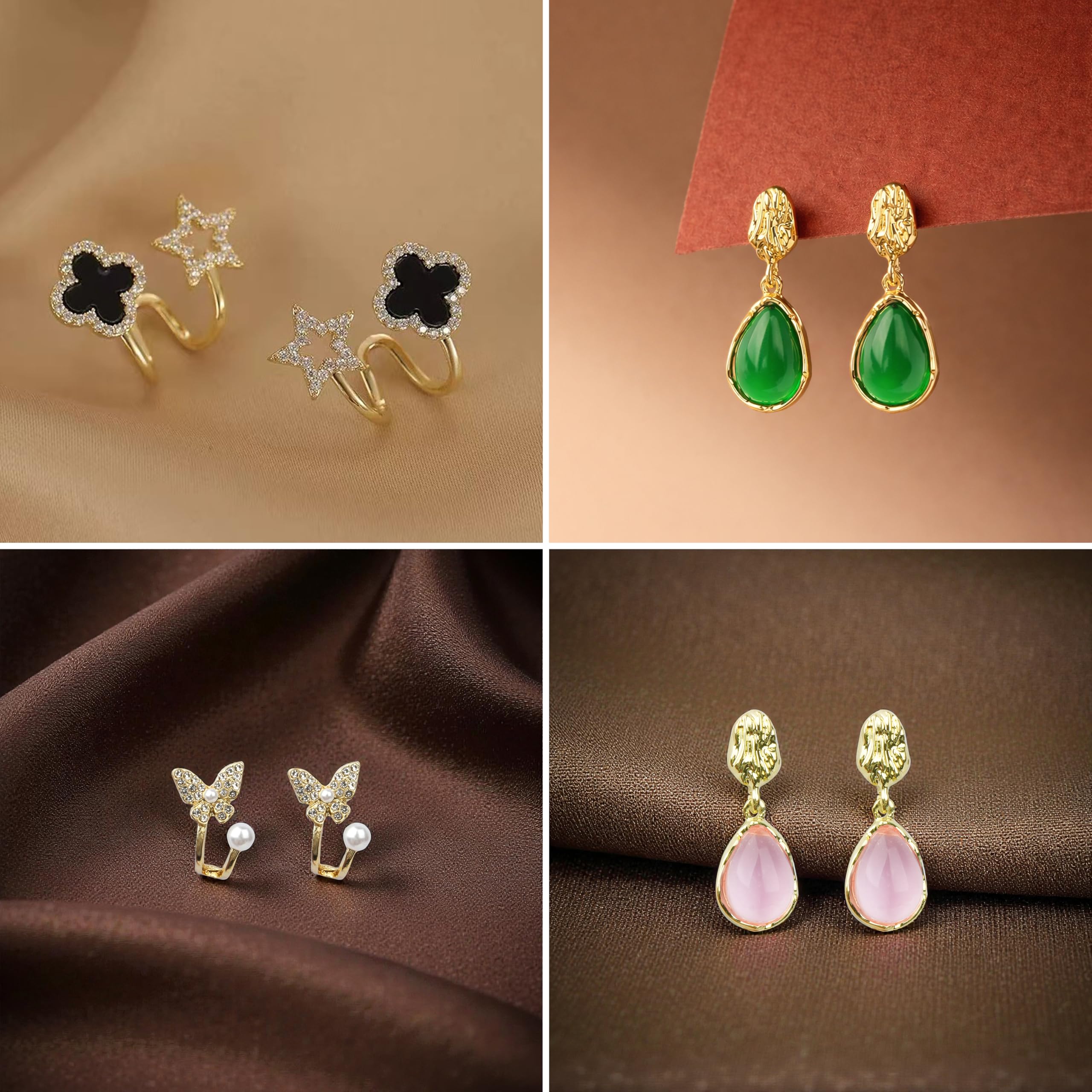 MakeYourGift Pretty Pairings 12 Pairs Earrings Set for Women with Jewellery Box | Stylish Stud, Pearl, Drop & Designer Earrings | Premium Gift Set for Girls | Birthday, Anniversary, Engagement
