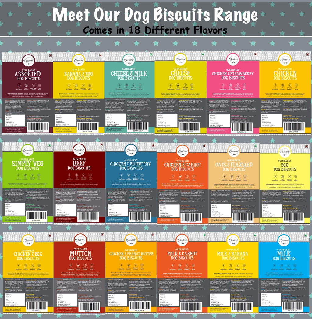 chewers Adult Oven Baked Real Mutton Dog Biscuits, Lamb, Dog Treat 1 Kg