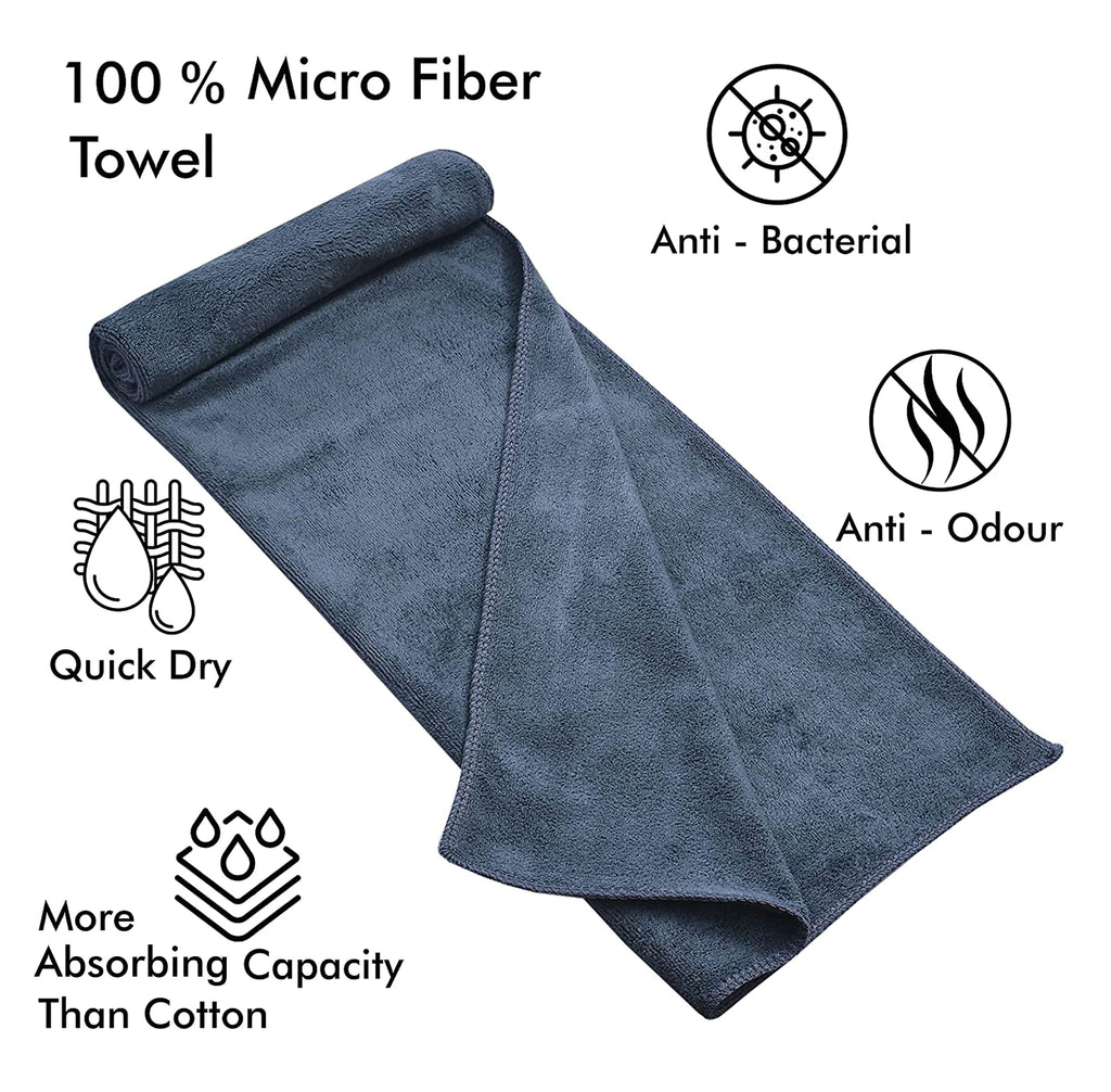 Yellow Weaves Super Soft Microfiber Hand Towels, Gym & Workout Towels 400 GSM, Multicolour 1, Set of 1